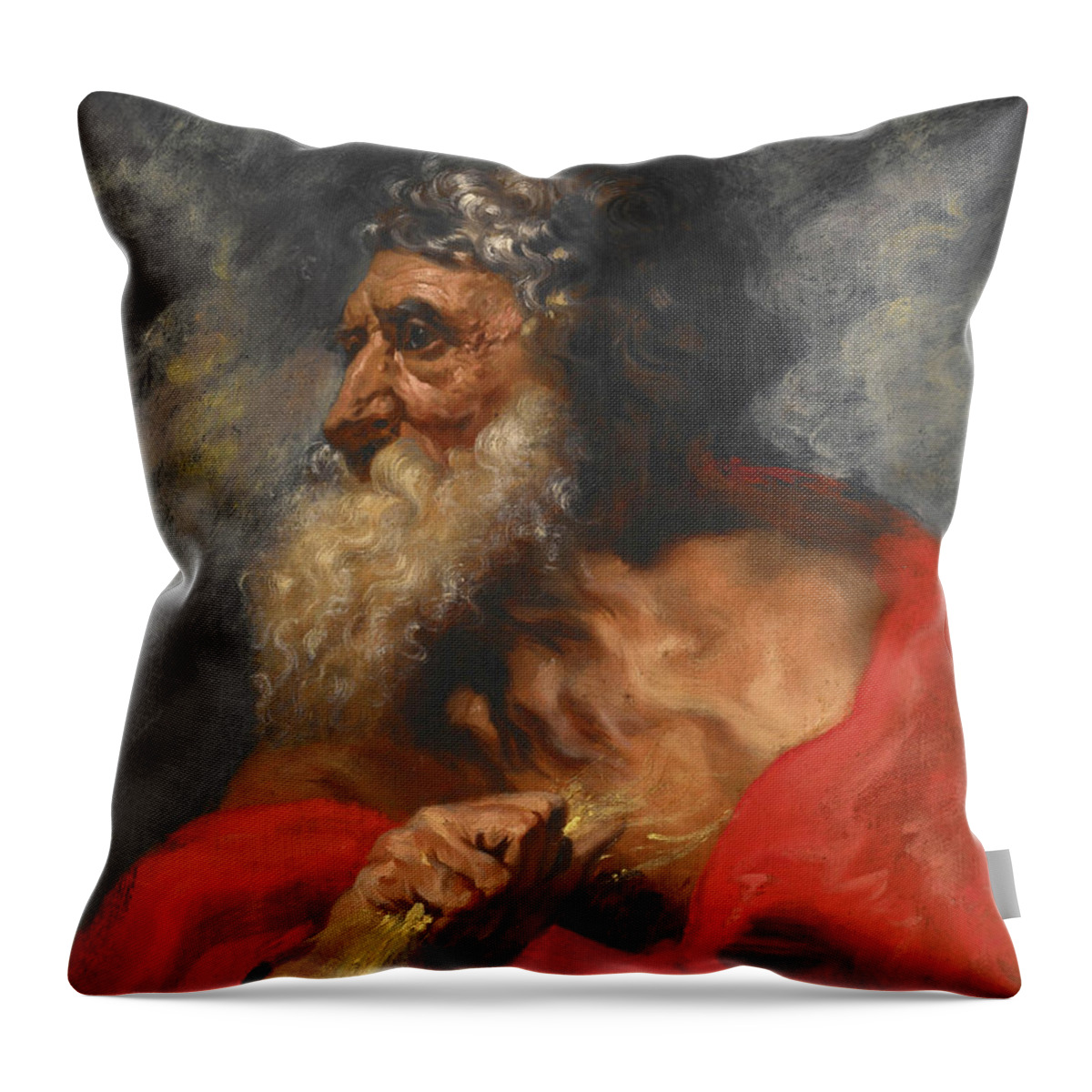 Jupiter Throw Pillow featuring the painting Jupiter by Jacob Jordaens