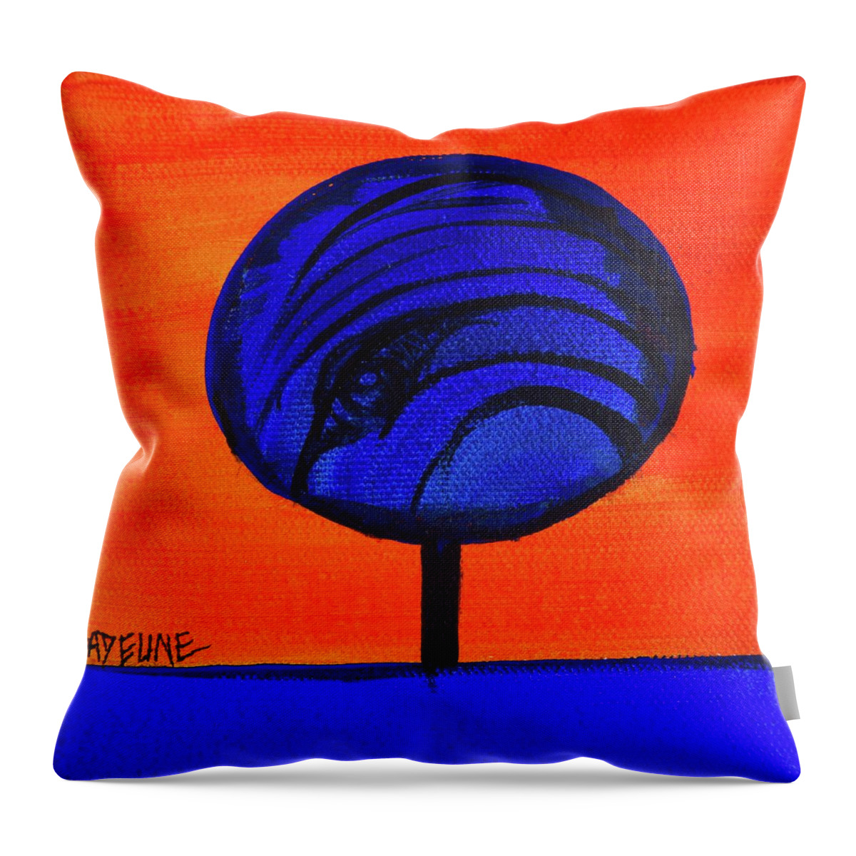 Jupiter Throw Pillow featuring the painting Jupiter Tree by Madeline Dillner