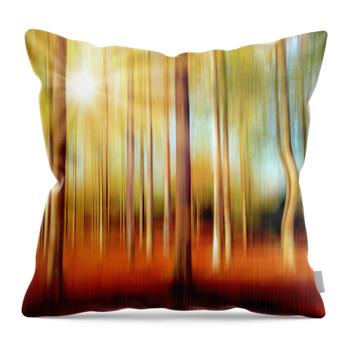 Forest Throw Pillow featuring the photograph Just a Ripple by Philippe Sainte-Laudy