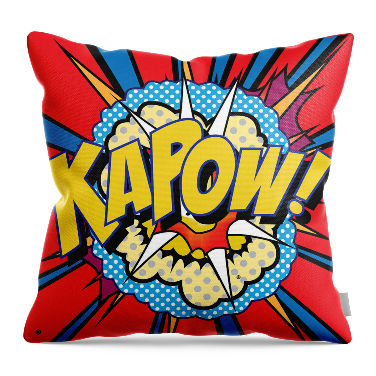 Digital Throw Pillow featuring the digital art KaPow 2 by Gary Grayson