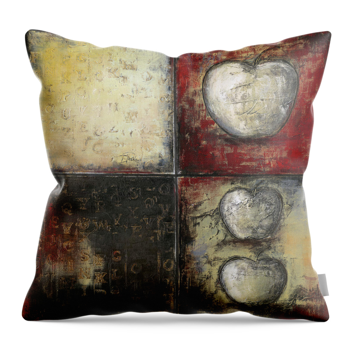 Karma Throw Pillow featuring the painting Karma I by Patricia Pinto