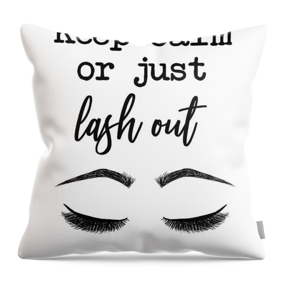 Fashion Throw Pillow featuring the digital art Keep Calm Or Lash Out by Sd Graphics Studio