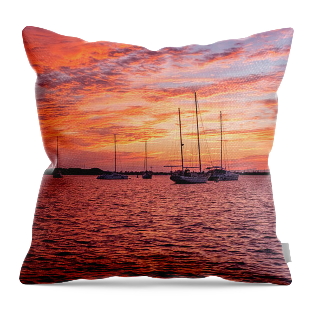 Florida Throw Pillow featuring the photograph Key West Sunset by Mark Duehmig