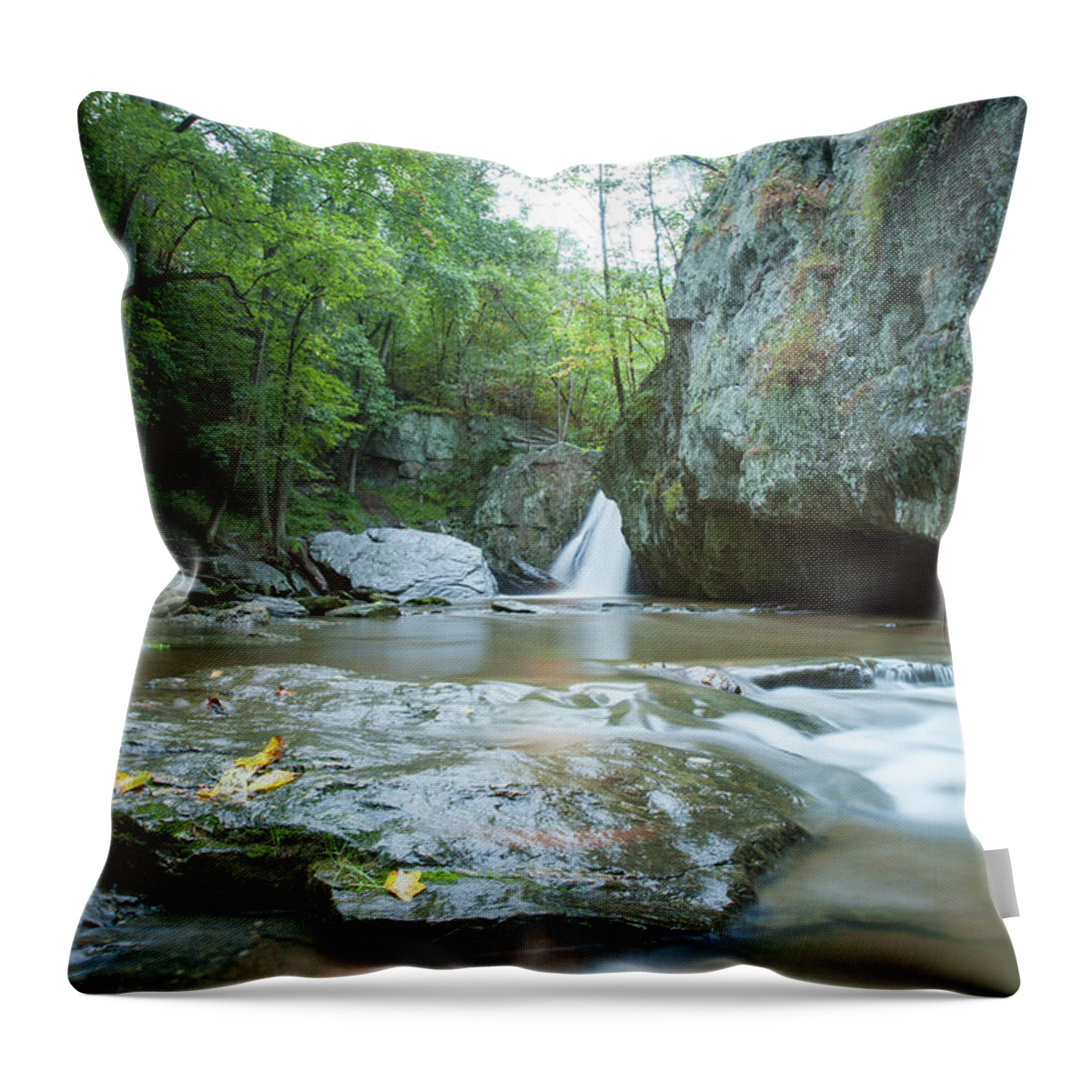 Annapolis Throw Pillow featuring the photograph Kilgore Falls by Mark Duehmig