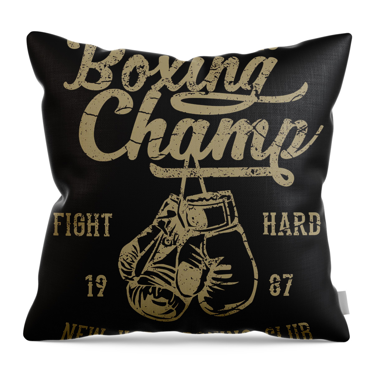 Box Throw Pillow featuring the digital art King of the ring by Long Shot