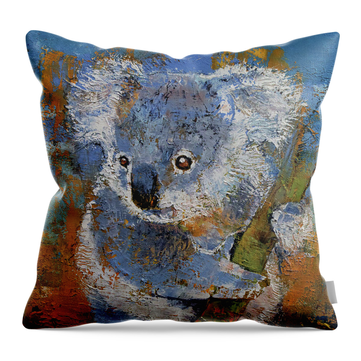 Baby Throw Pillow featuring the painting Koala by Michael Creese