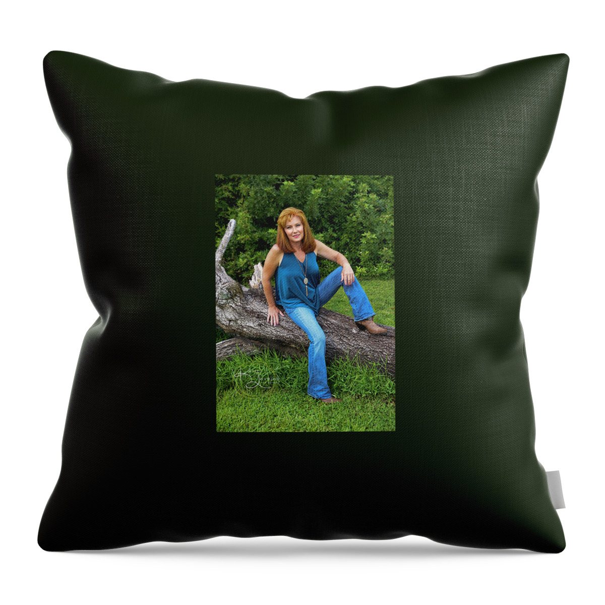Lady Throw Pillow featuring the photograph Lady on a tree by Keith Lovejoy