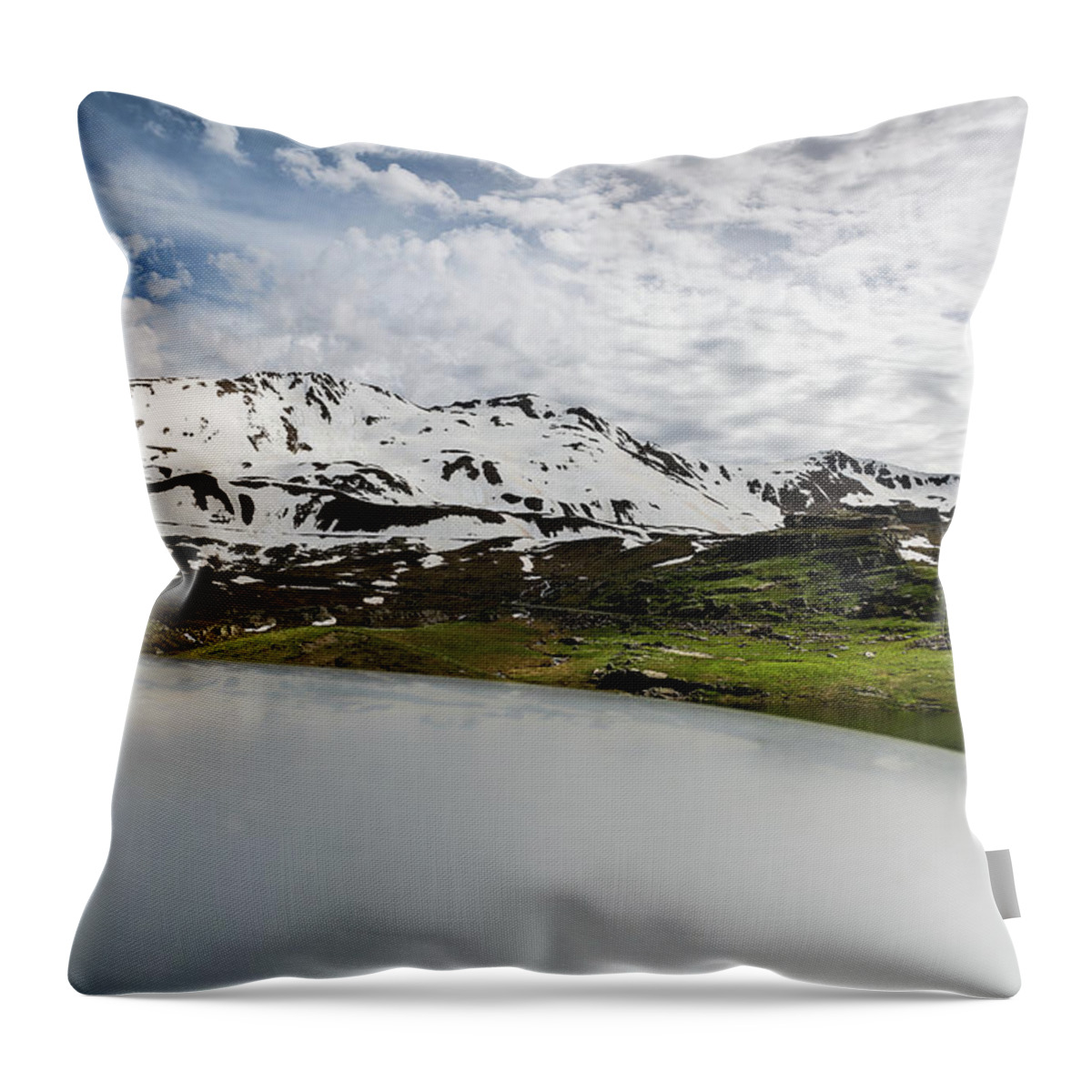Lake Throw Pillow featuring the photograph Lake of the Eissaupres - 1 by Paul MAURICE