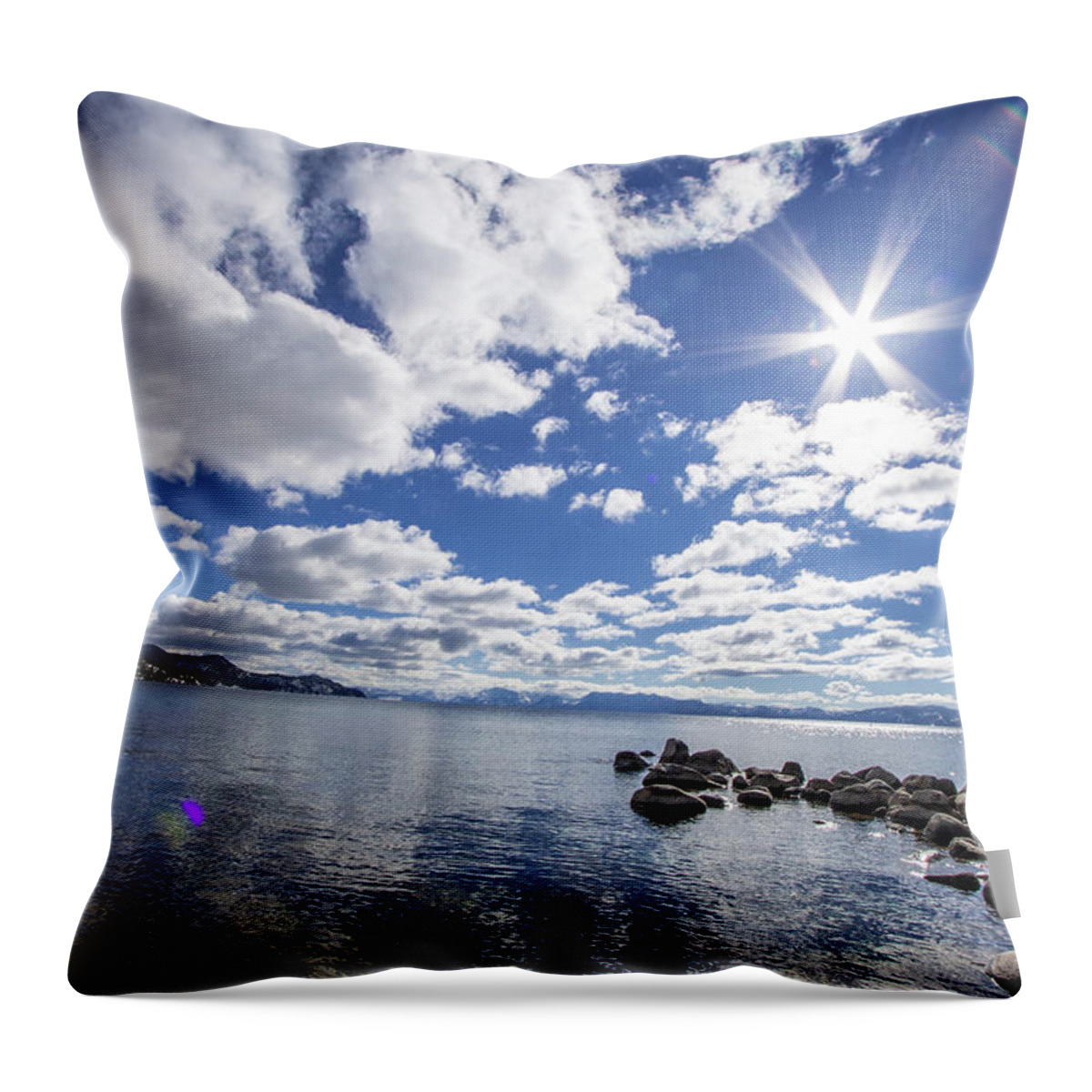 Lake Tahoe Water Throw Pillow featuring the photograph Lake Tahoe 3 by Rocco Silvestri