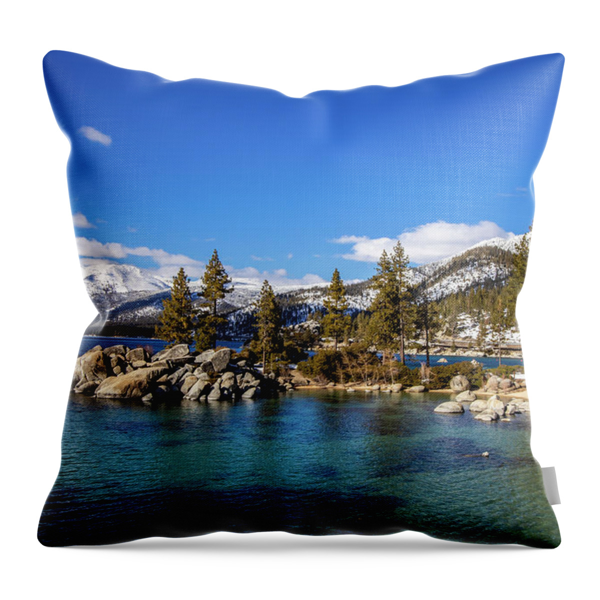 Lake Tahoe Water Throw Pillow featuring the photograph Lake Tahoe 5 by Rocco Silvestri