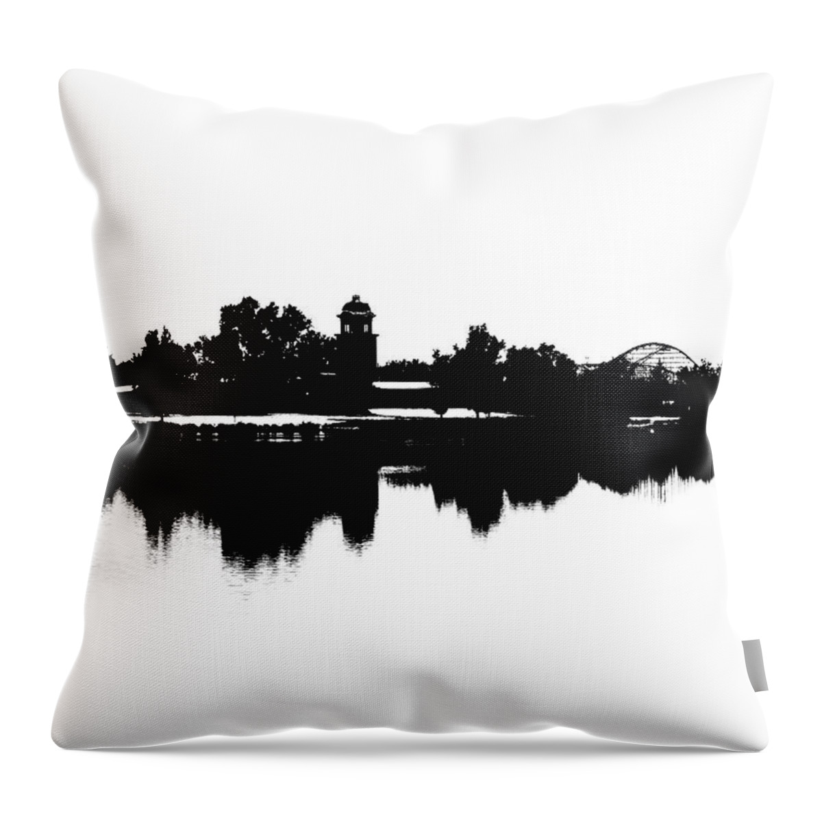 Silhouette Throw Pillow featuring the photograph Lakeside Silhouette by Kevin Schwalbe