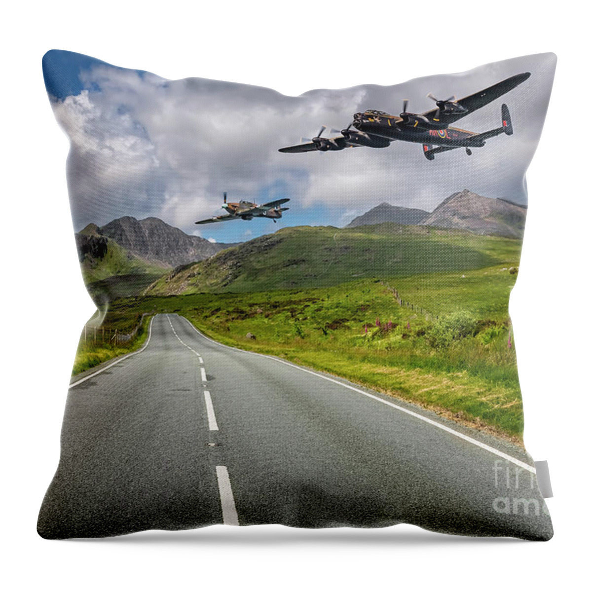 Snowdon Throw Pillow featuring the photograph Lancaster in Snowdonia by Adrian Evans