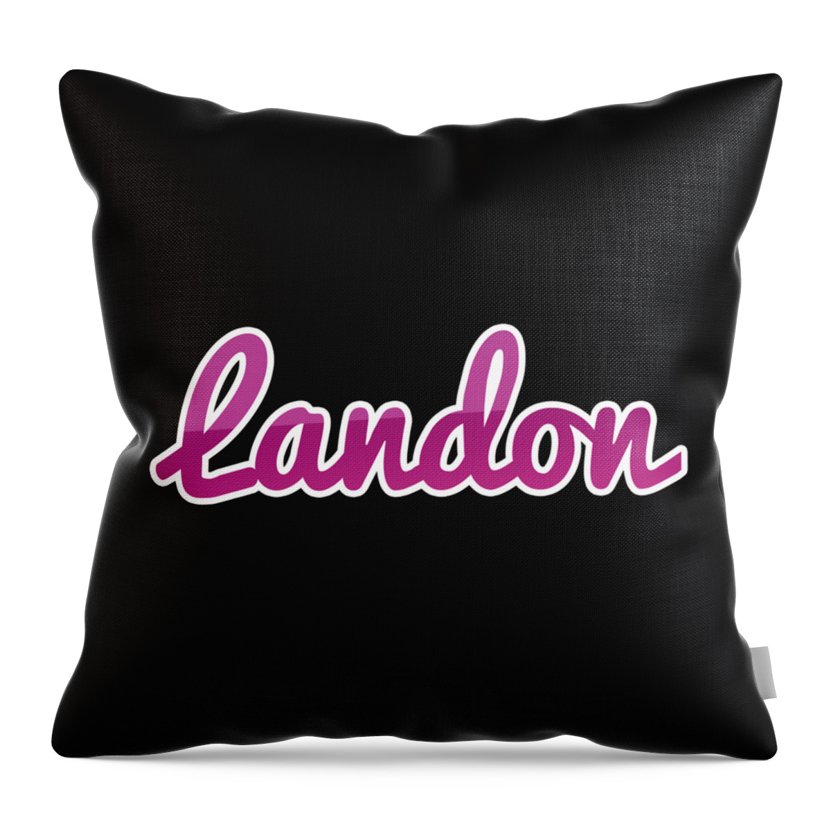 Landon Throw Pillow featuring the digital art Landon #Landon by TintoDesigns