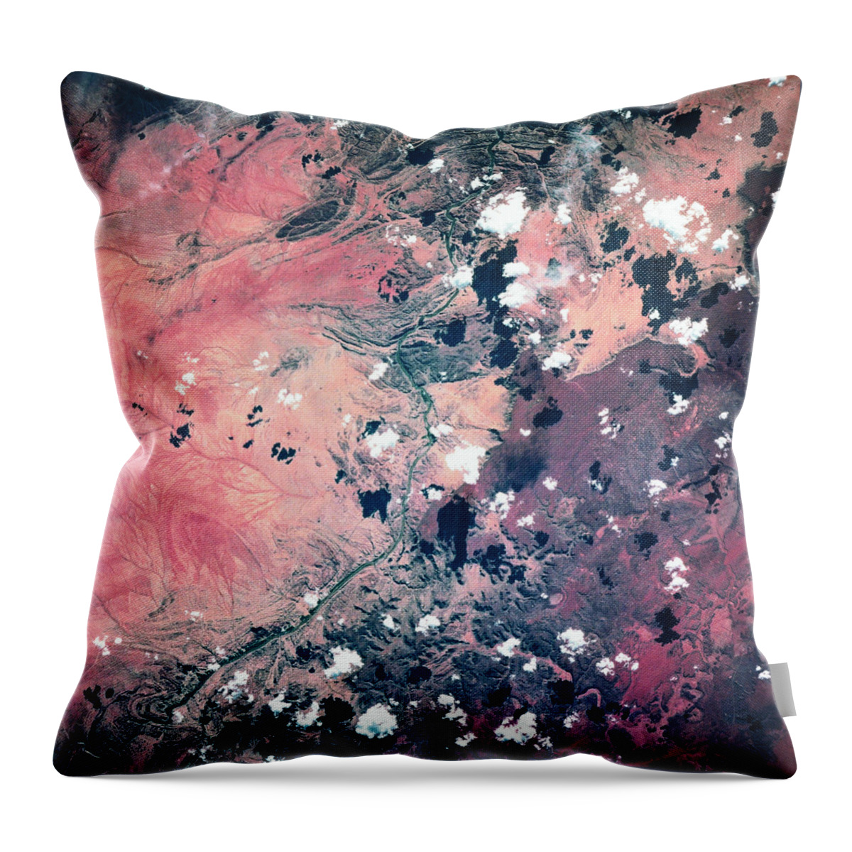Outdoors Throw Pillow featuring the photograph Landscape Of Earth Viewed From A by Stockbyte