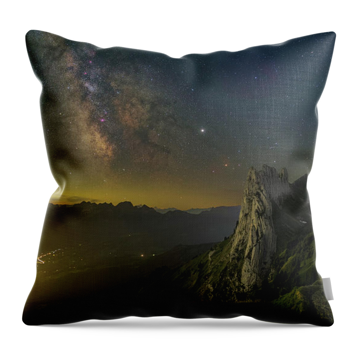 Mountains Throw Pillow featuring the photograph Late Summer Drama by Ralf Rohner