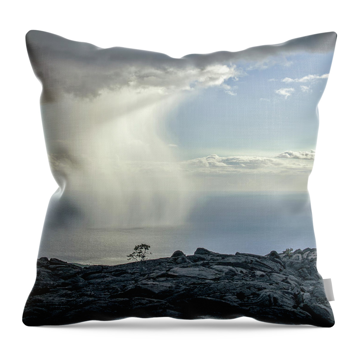 National Park Throw Pillow featuring the photograph Lava Storm by Steven Keys