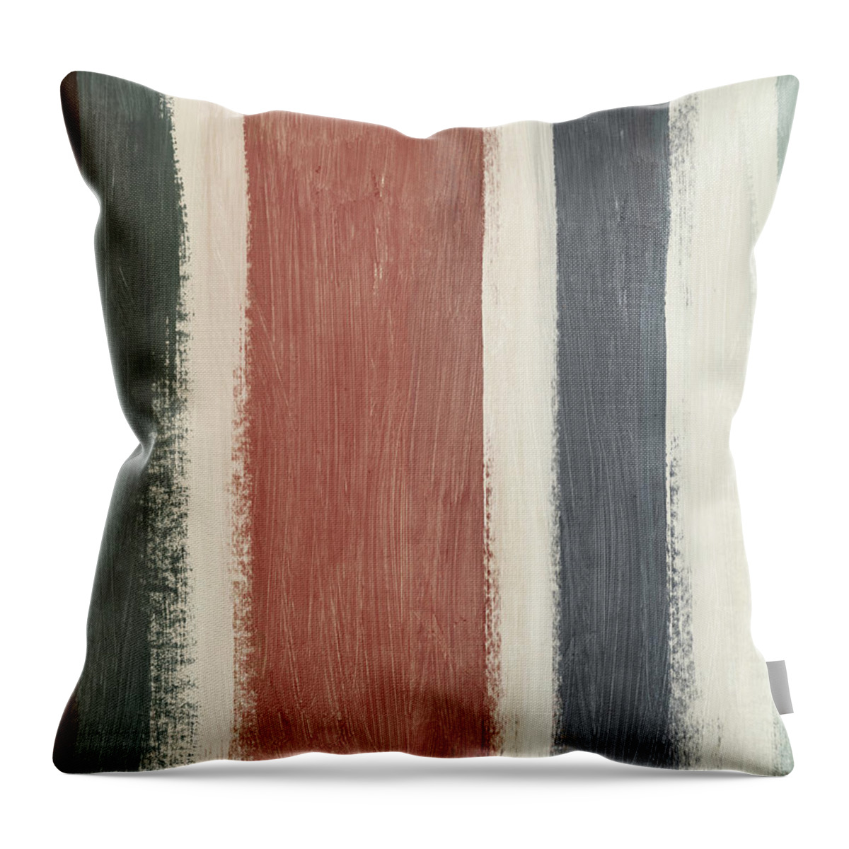 Abstract Throw Pillow featuring the mixed media Library- Art by Linda Woods by Linda Woods