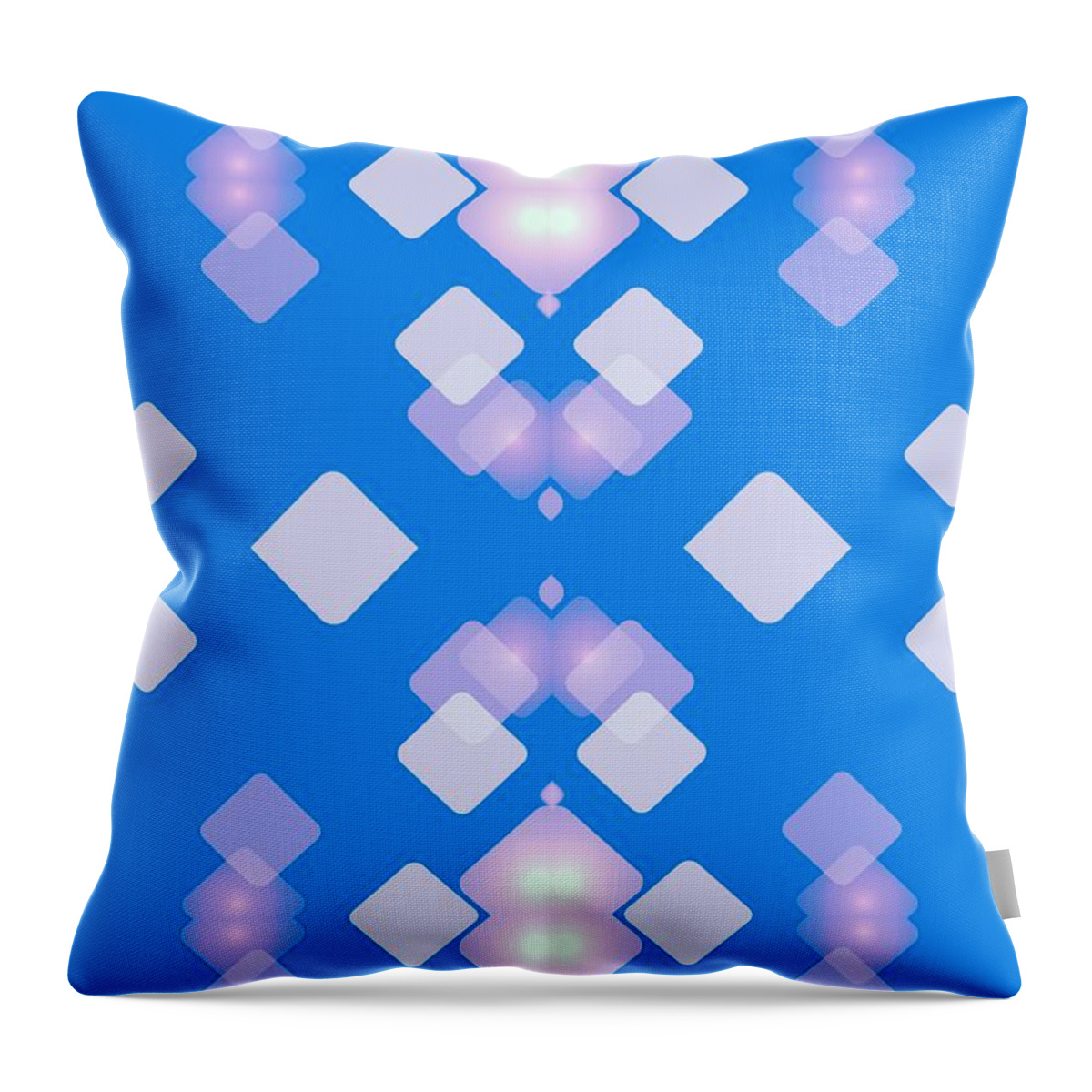 Blue Throw Pillow featuring the digital art Light Dreams In Blue by Rachel Hannah