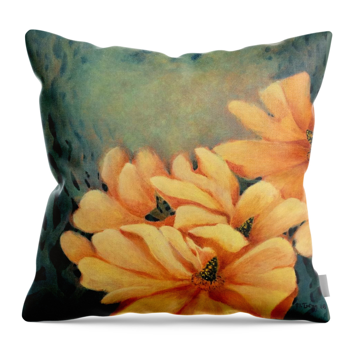 Framed Prints Throw Pillow featuring the painting Light by Milly Tseng