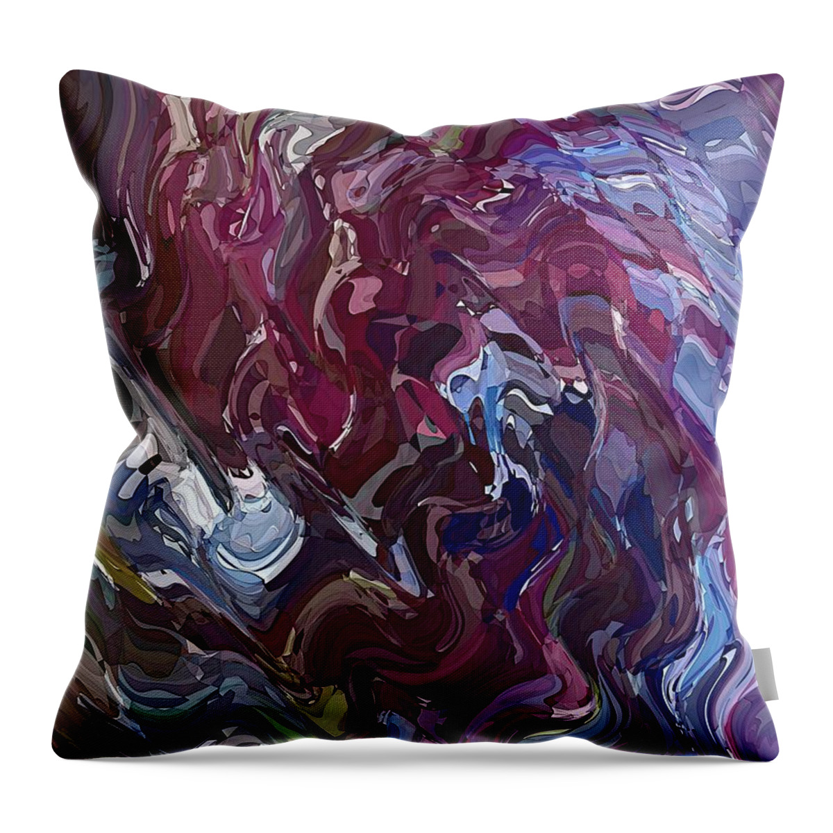 Lilac Throw Pillow featuring the digital art Lilac Oil by David Manlove