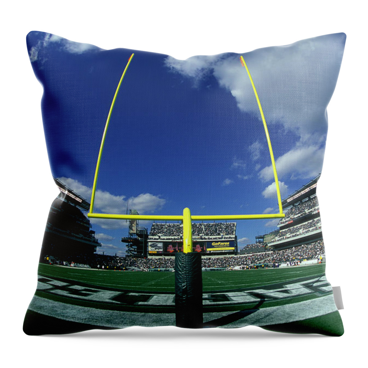 Photography Throw Pillow featuring the photograph Lincoln Financial Field Eagles Football by Panoramic Images