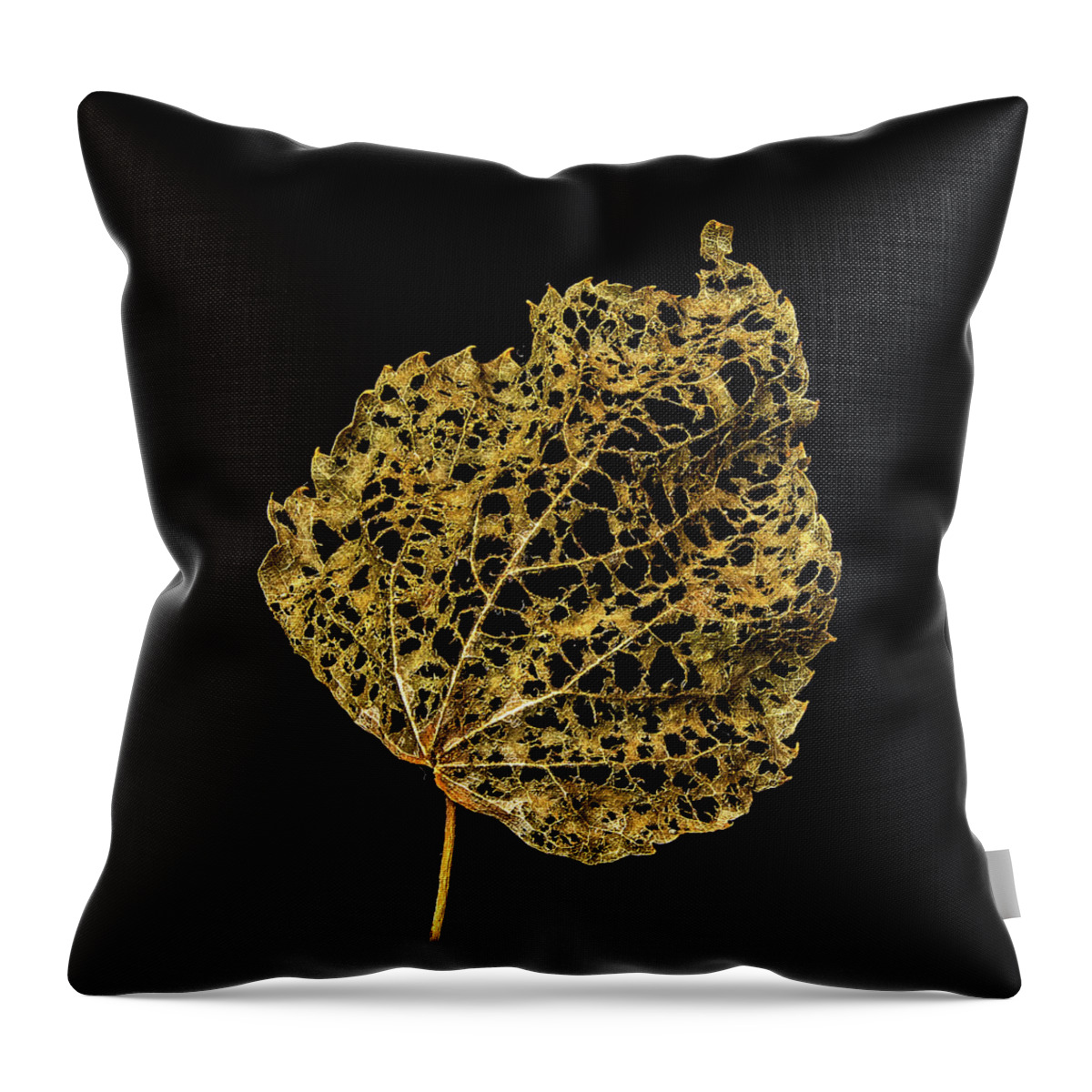 Leaf Throw Pillow featuring the photograph Linden Leaf Two by Ira Marcus