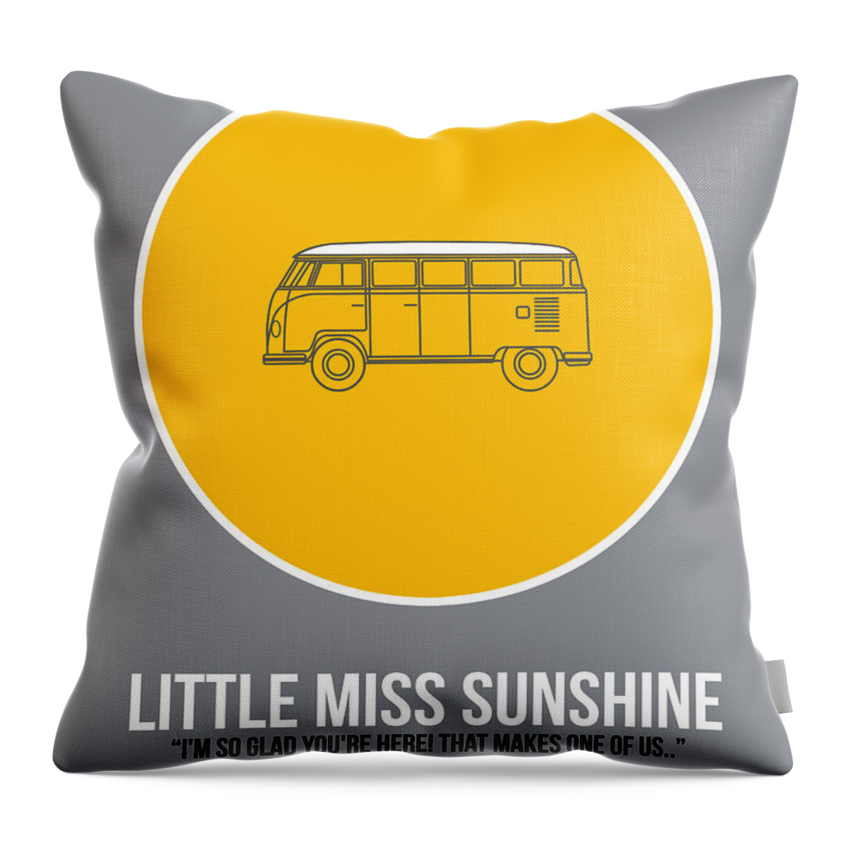 Little Miss Sunshine Throw Pillow featuring the digital art Little Miss Sunshine by Naxart Studio