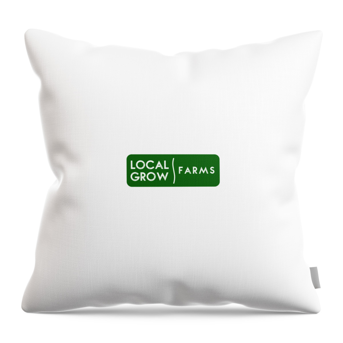  Throw Pillow featuring the drawing Local Grow Farms logo on light backgrounds by Charlie Szoradi