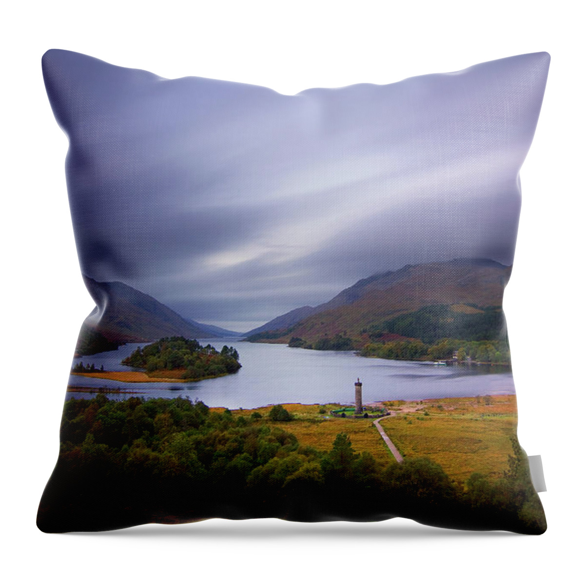 Scenics Throw Pillow featuring the photograph Loch Shiel In Glenfinnan, Scotland by Kit Downey Photography