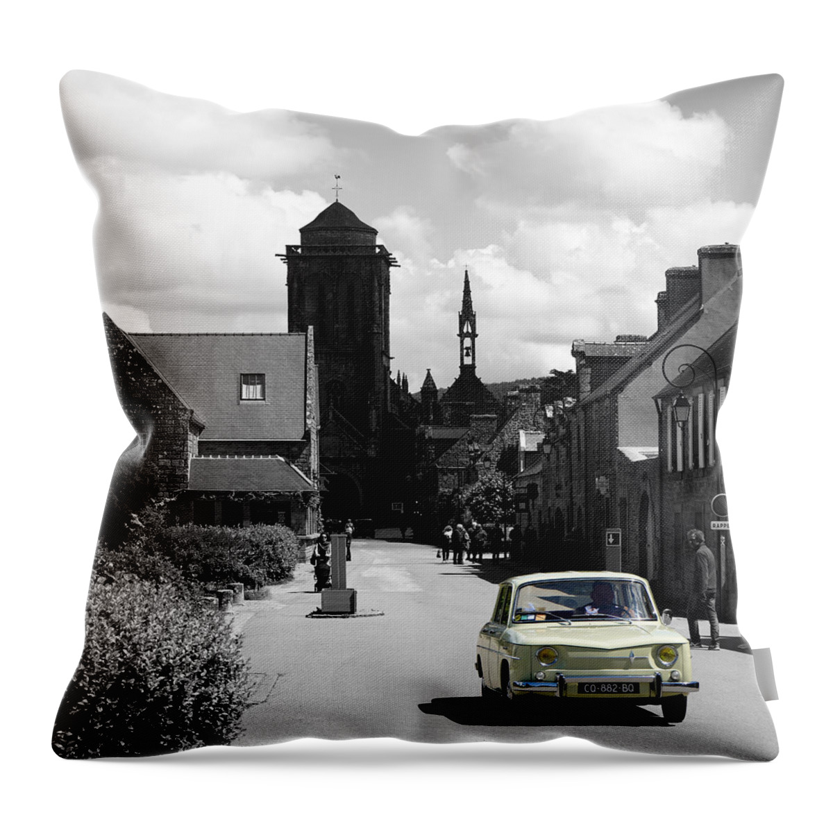 Locronan Throw Pillow featuring the photograph Locronan 4b by Andrew Fare
