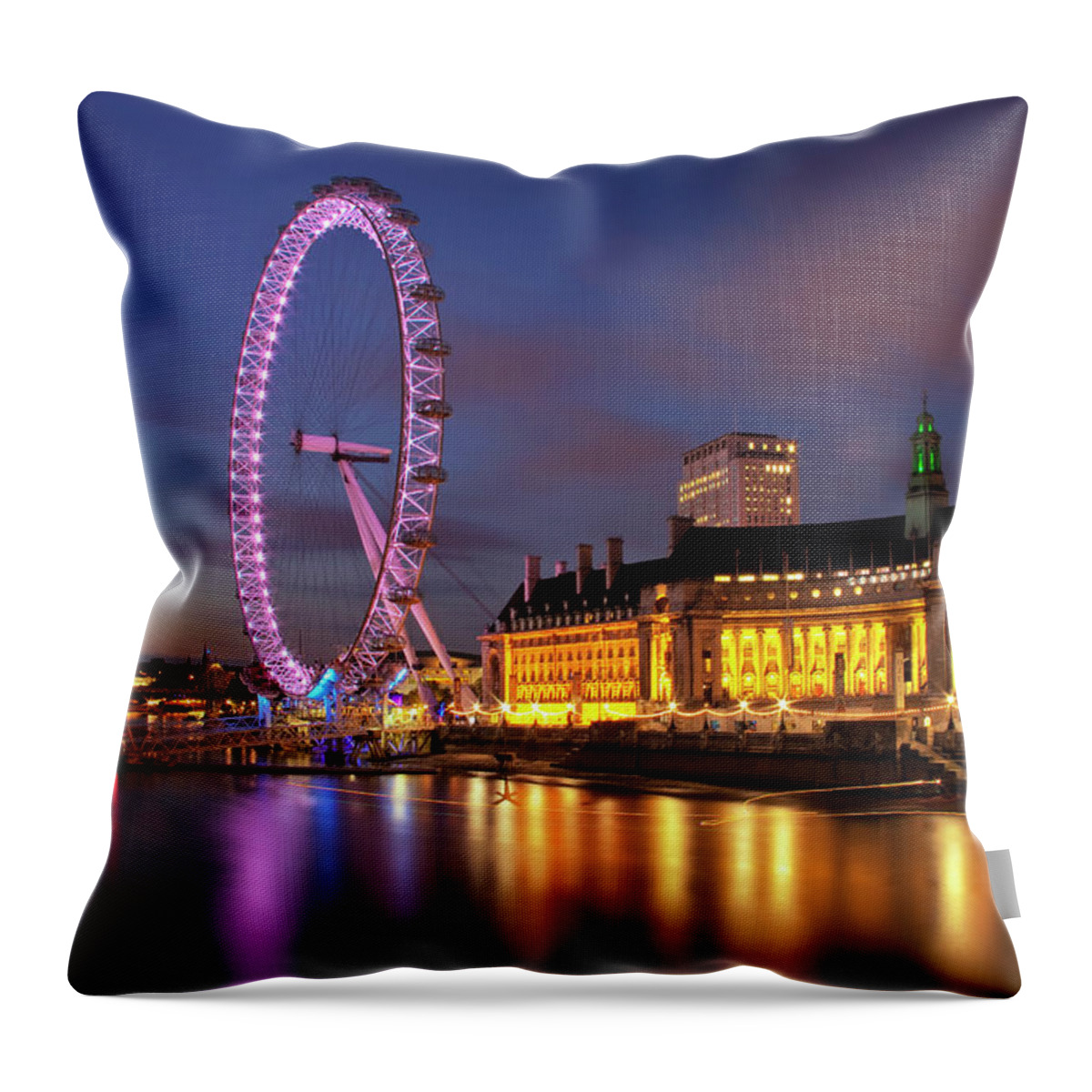Amusement Park Throw Pillow featuring the photograph London Eye by Stuart Stevenson Photography