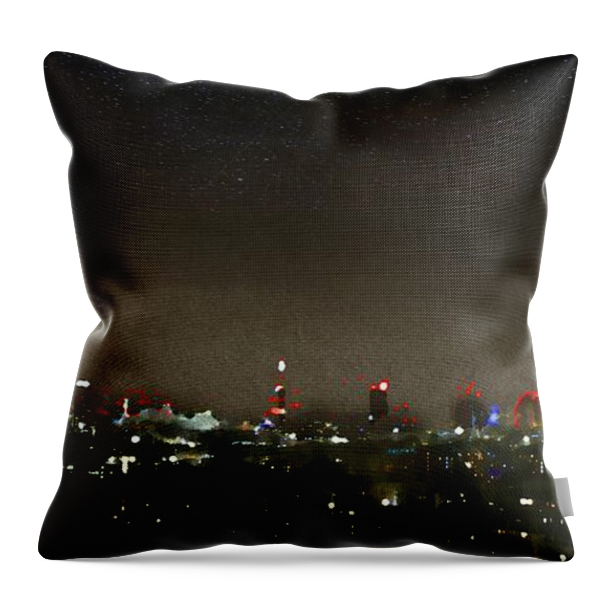 London Throw Pillow featuring the photograph London Fog by John Meader