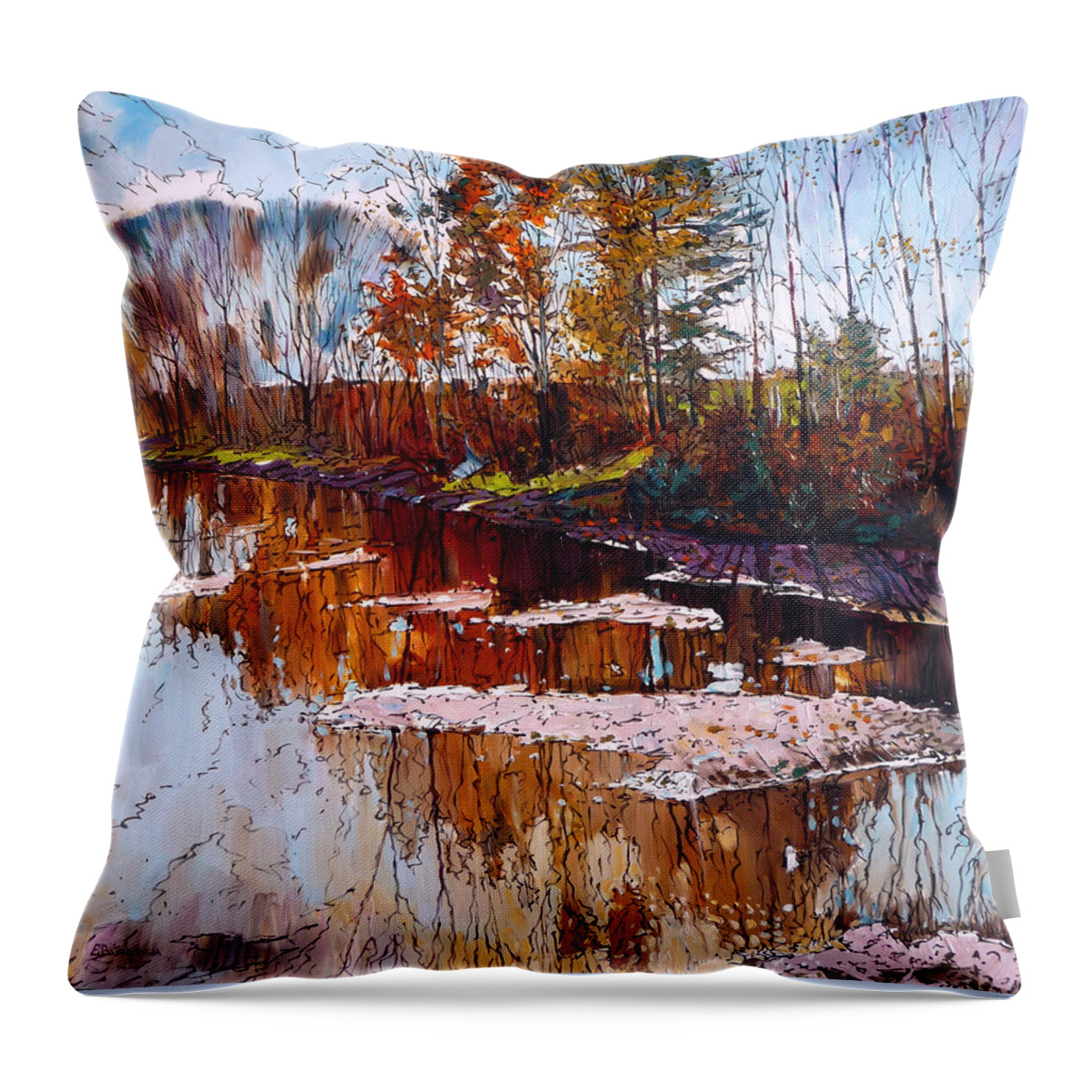 Tranquility Throw Pillow featuring the digital art Lonely Days by Colorfull Landscape