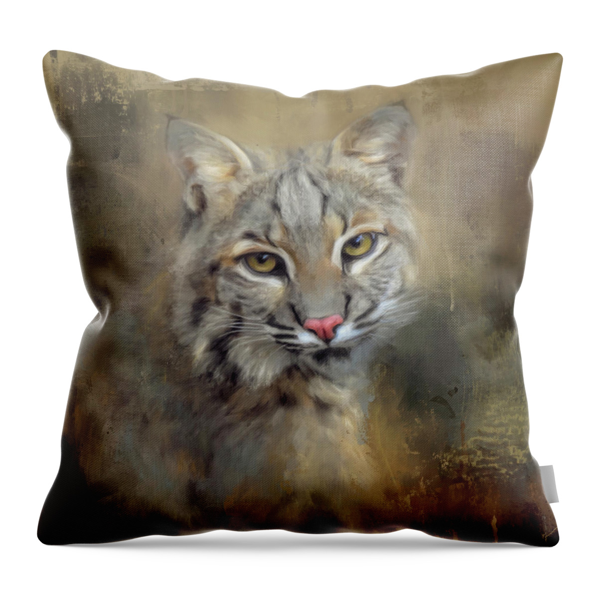 Colorful Throw Pillow featuring the painting Looking Back by Jai Johnson
