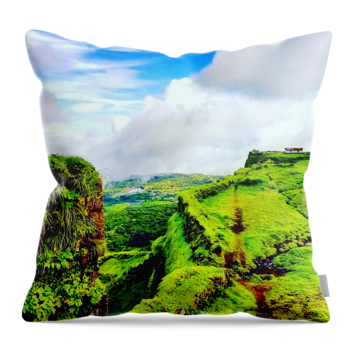 Nature Throw Pillow featuring the photograph Heavens door by Tribhuvan Patil