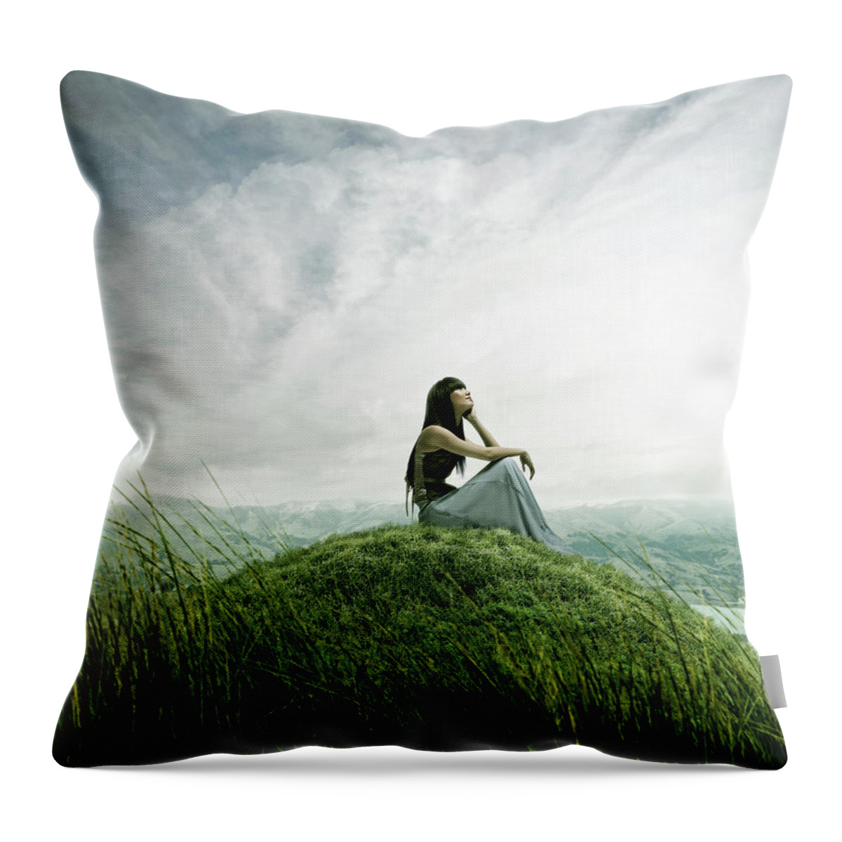 Grass Throw Pillow featuring the photograph Looking For Love by Colin Anderson