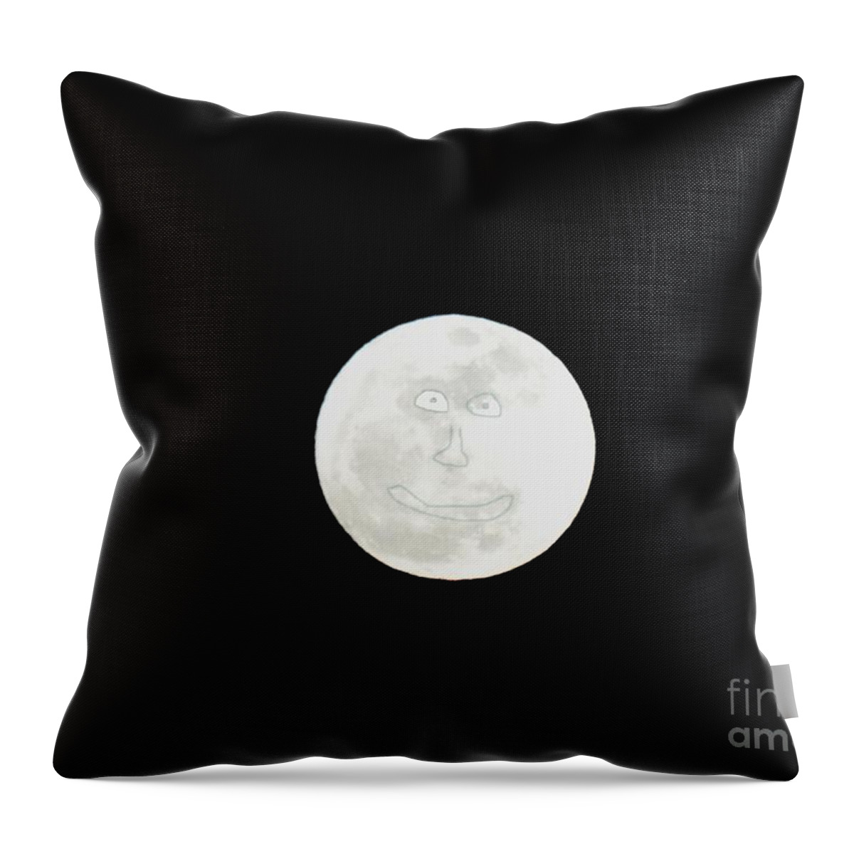 Luna Throw Pillow featuring the photograph Looney Man In The Moon by Joseph Baril