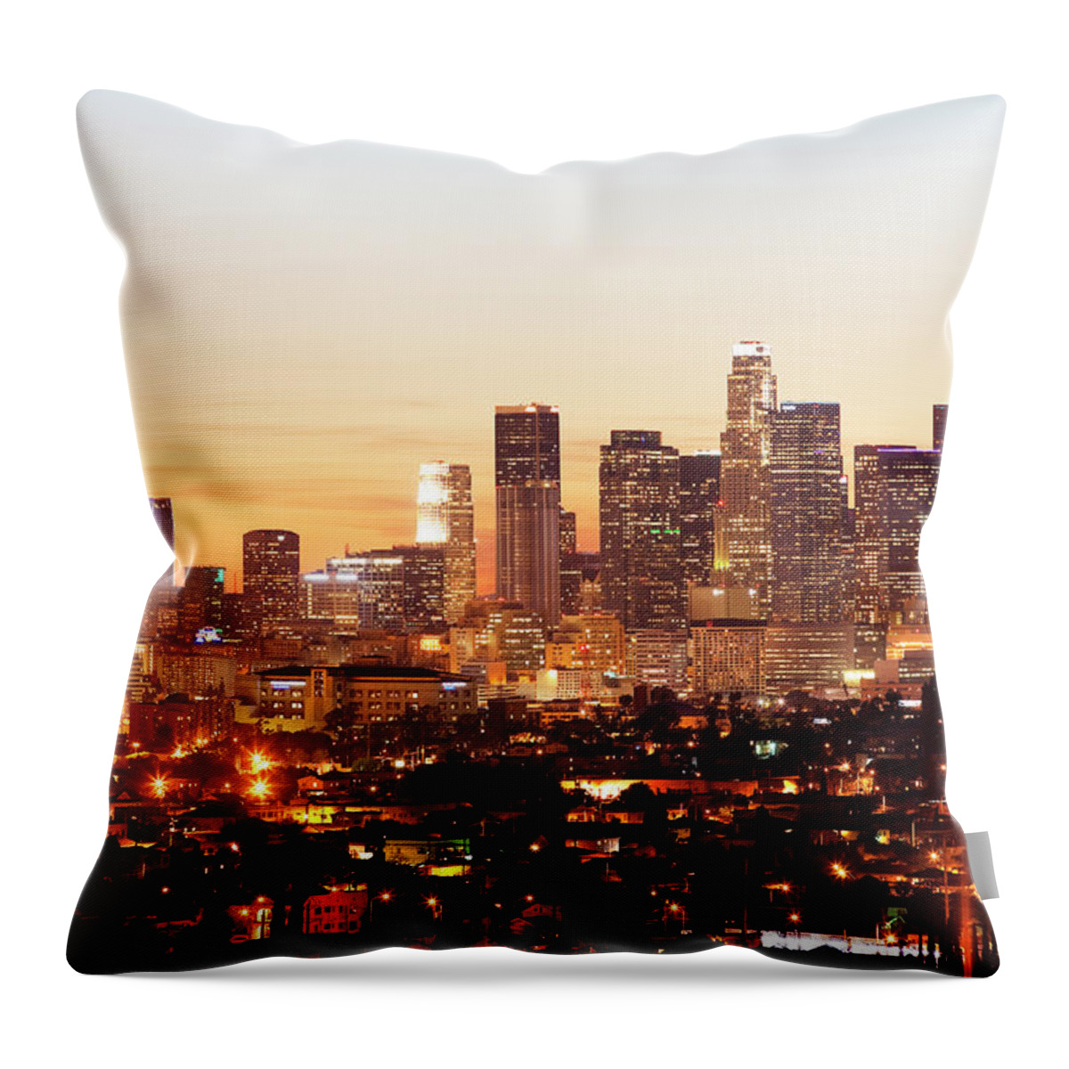 California Throw Pillow featuring the photograph Los Angeles by Sam Diephuis