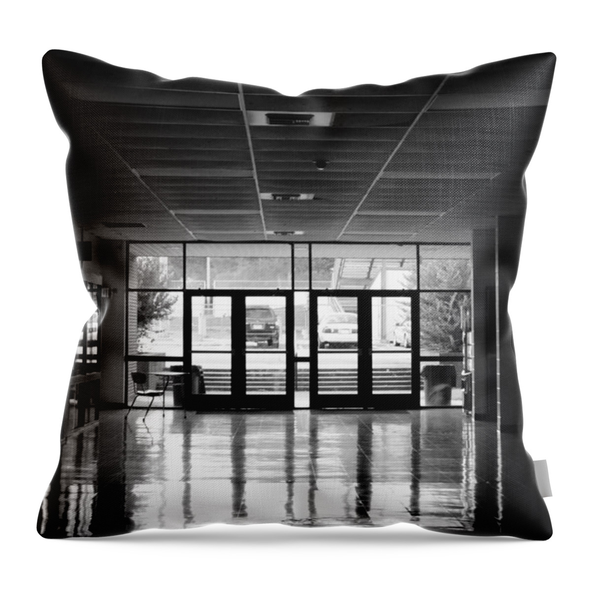 Black And White Throw Pillow featuring the photograph Lost by Jordan Barnes