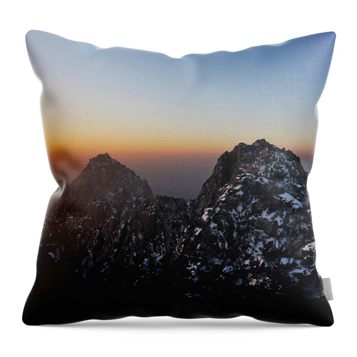 Tranquility Throw Pillow featuring the photograph Lotus & Celestial Capital by Photo By Zouzou