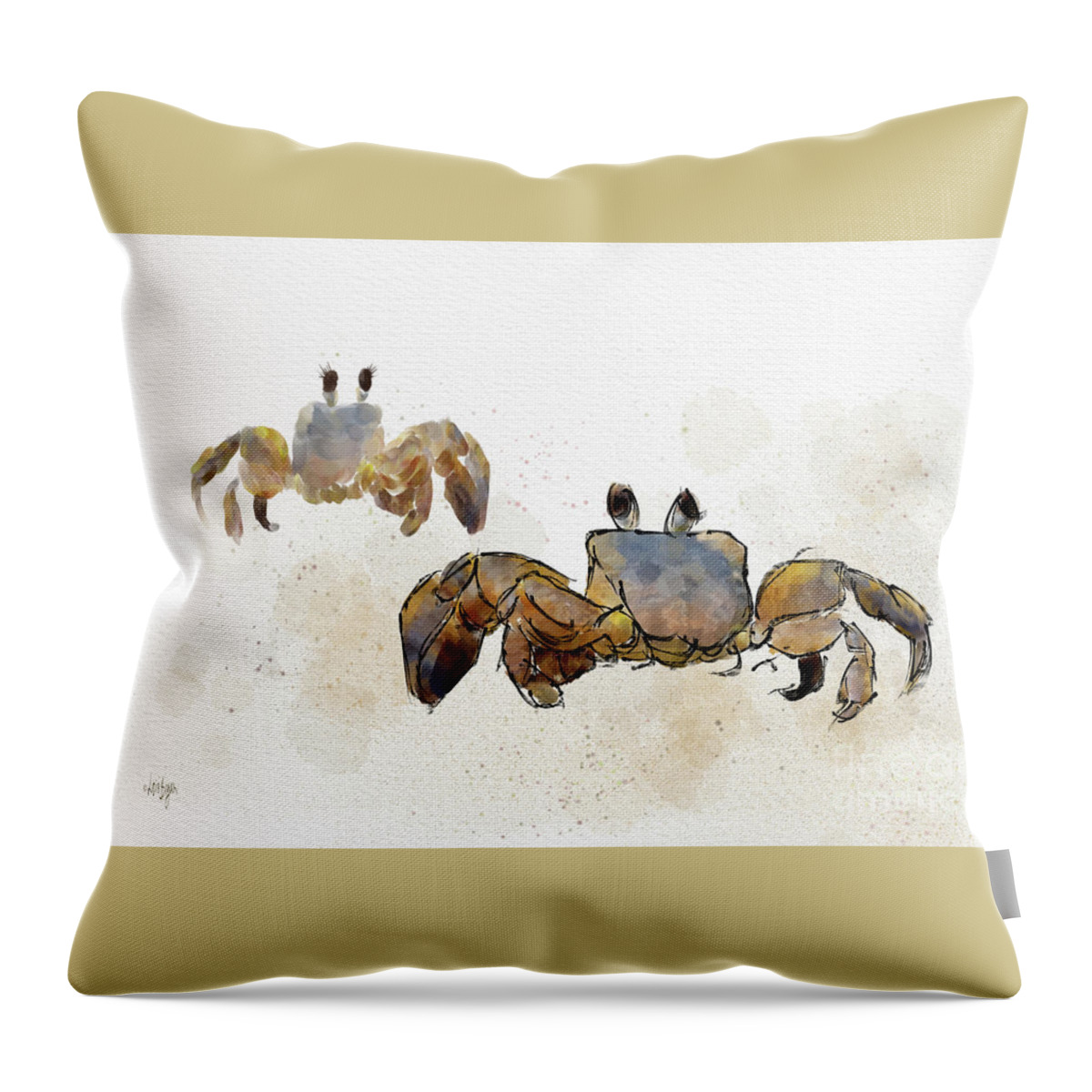Animal Throw Pillow featuring the digital art Love At Last by Lois Bryan