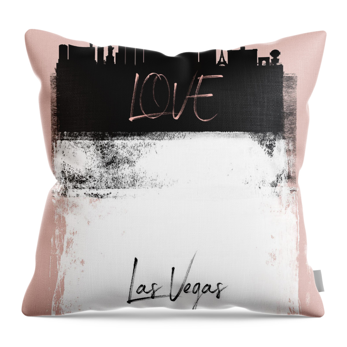 Dallas Throw Pillow featuring the mixed media Love Dallas by Naxart Studio