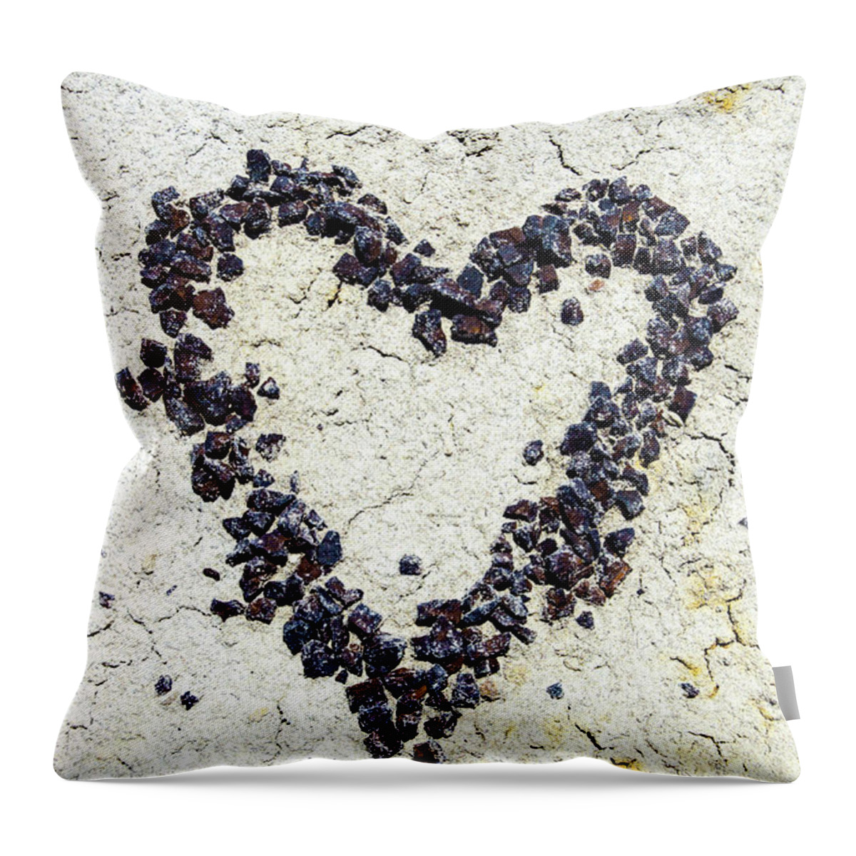 Bisti Wilderness Throw Pillow featuring the mixed media Love Is All You Need I by Nando Lardi
