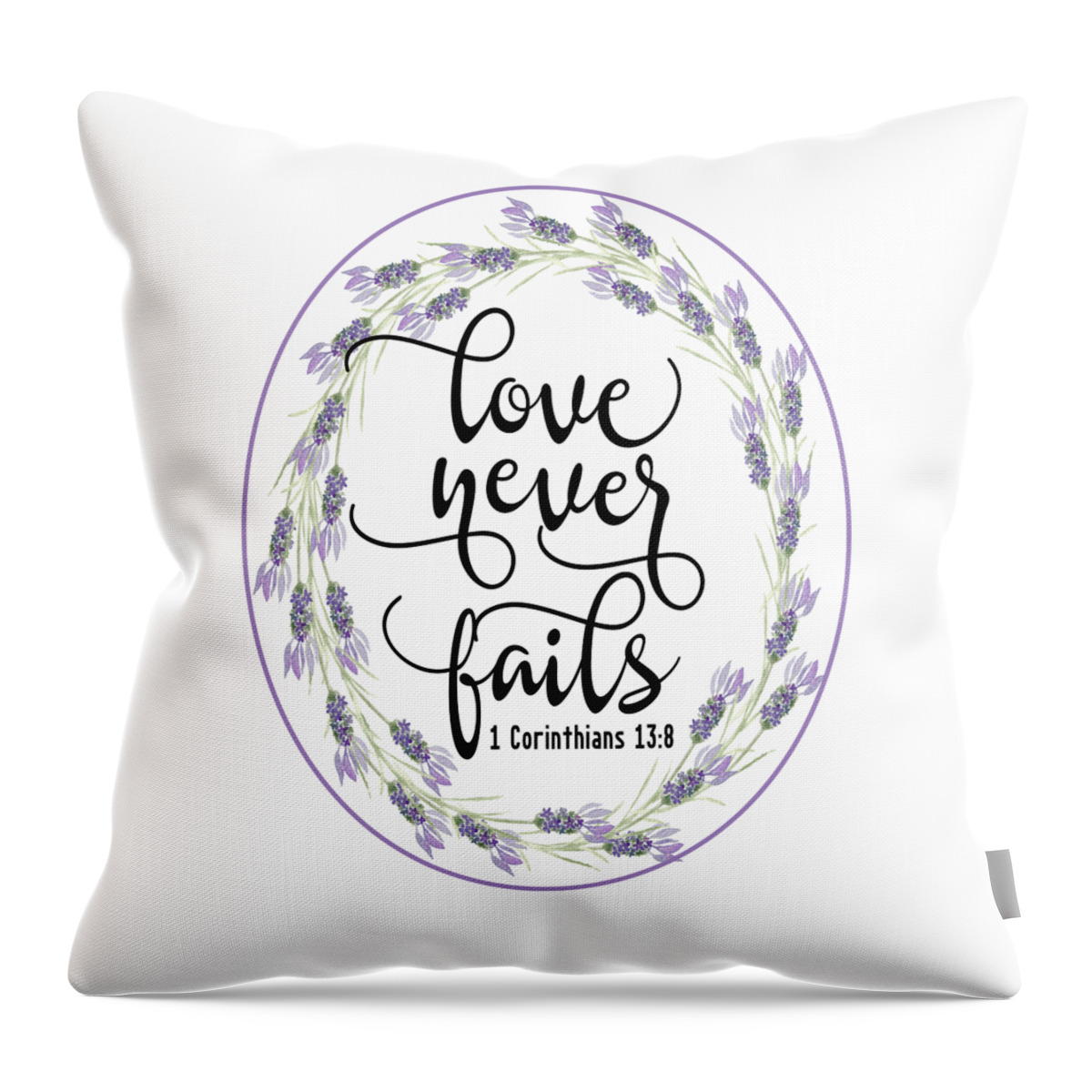 Love Throw Pillow featuring the digital art Love Never Fails' by Judy Hall-Folde
