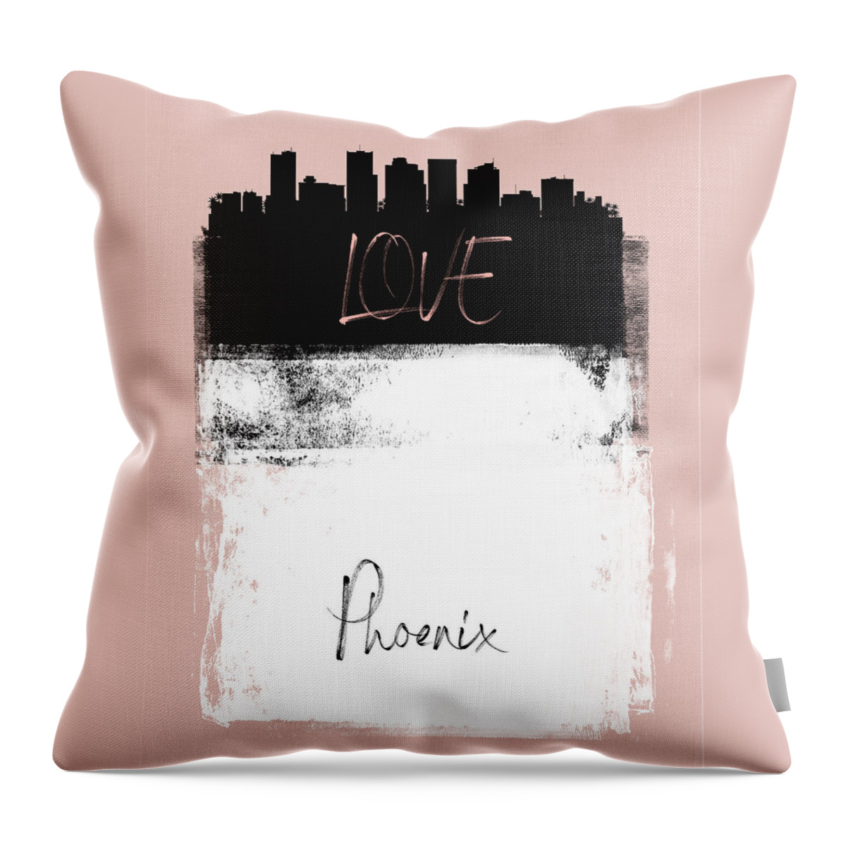Phoenix Throw Pillow featuring the mixed media Love Phoenix by Naxart Studio