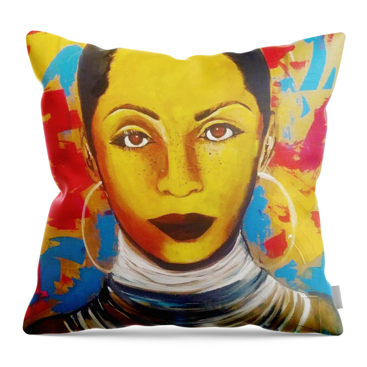 Sade Love Deluxe Throw Pillow featuring the painting Lovedeluxe by Femme Blaicasso