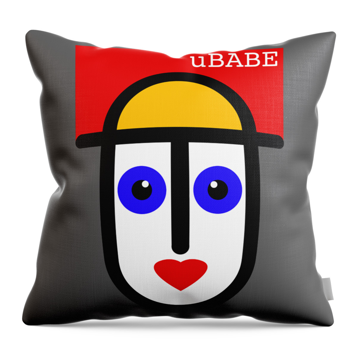 Lover Boy Throw Pillow featuring the digital art Lover Boy by Ubabe Style