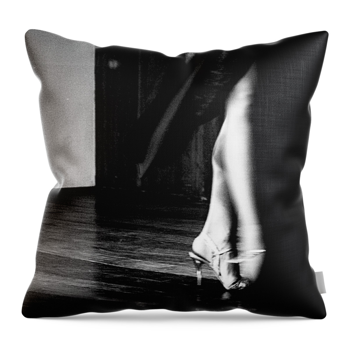 Heterosexual Couple Throw Pillow featuring the photograph Low Section Of Couple Dancing by Luiz Ab