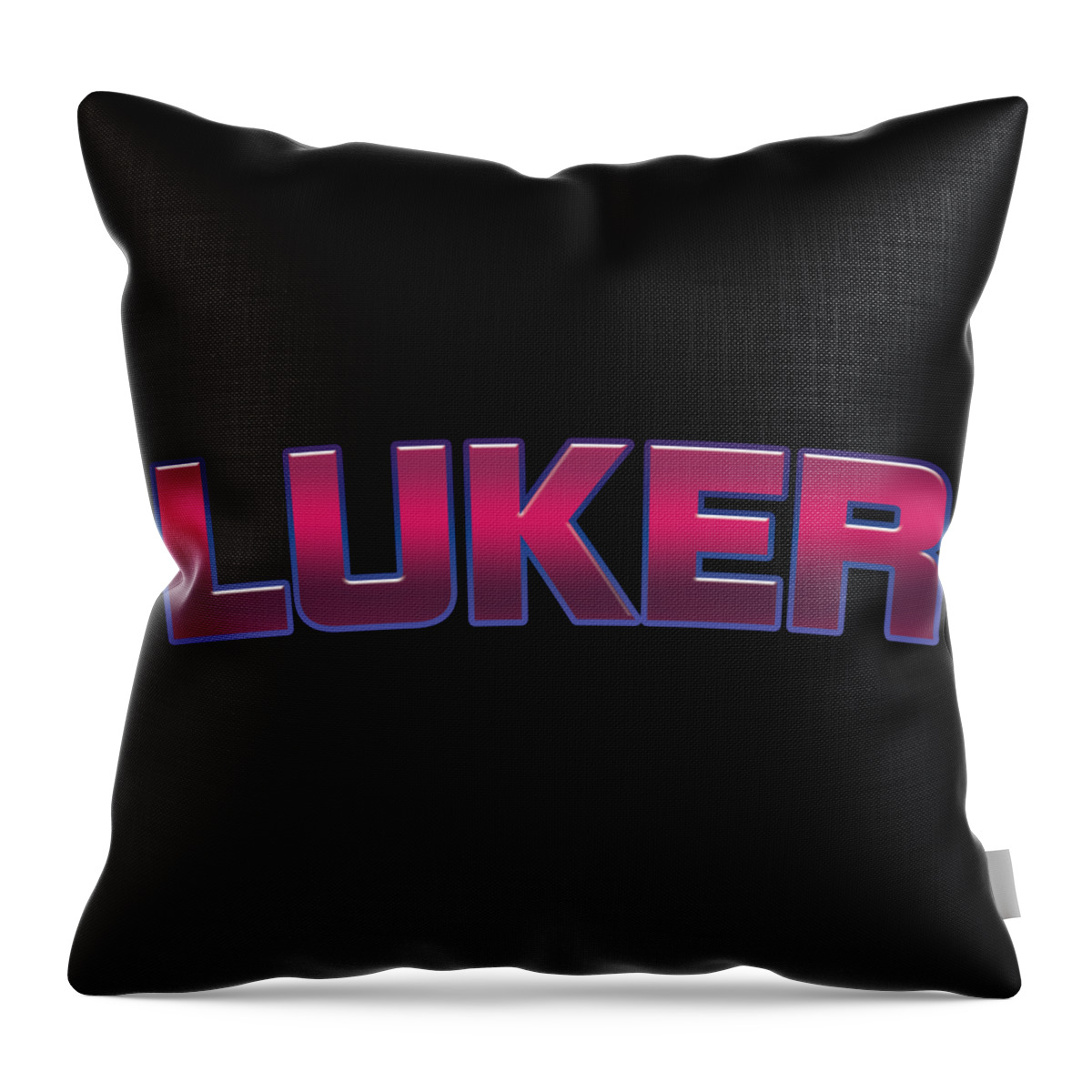 Luker Throw Pillow featuring the digital art Luker #Luker by TintoDesigns