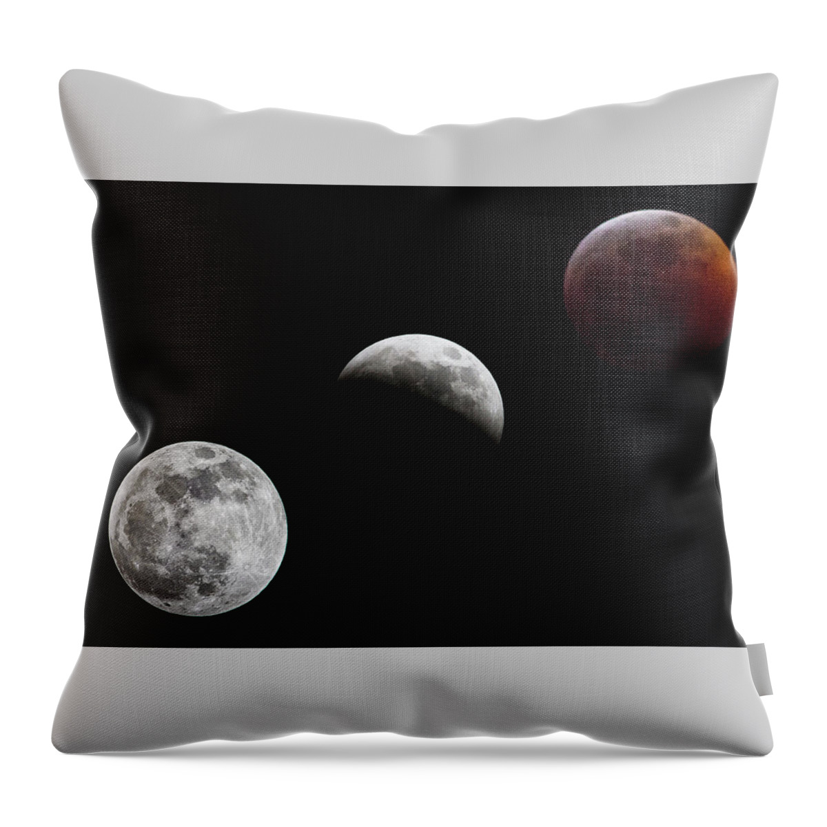Lunar Throw Pillow featuring the photograph Lunar Eclipse by Bob Decker
